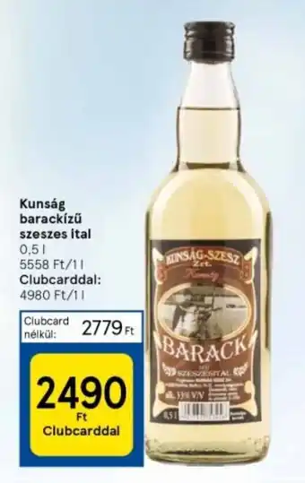 Tesco Kunság barackízű szeszes ital 0,5l ajánlat