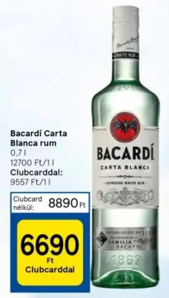Bacardí Carta Blanca rum 0,7l