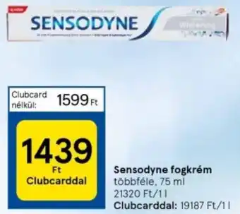 Tesco Sensodyne fogkrém 75ml ajánlat