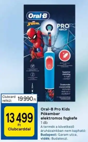 Oral-B Pro Kids Pókember elektromos fogkefe 1db
