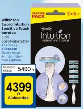 Wilkinson Sword Intuition Sensitive Touch borotva 5db