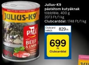 Tesco Julius-K9 pástétom kutyáknak 400g ajánlat
