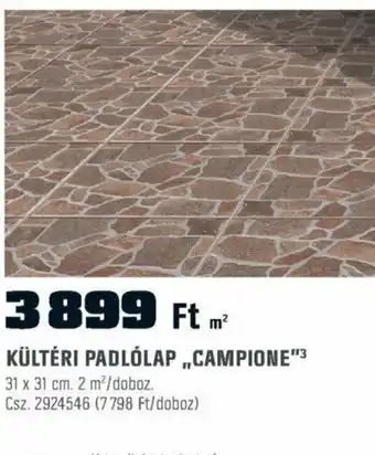 KÜLTÉRI PADLÓLAP „CAMPIONE"