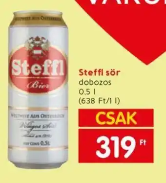 Spar Steffl sör 0.5l ajánlat