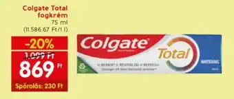 Spar Colgate Total fogkrém 75 ml ajánlat