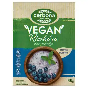 Rossmann Cerbona Vegan gluténmentes, laktózmentes áfonyás rizskása - 45 g ajánlat
