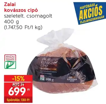 Spar Zalai kovászos cipó 400g ajánlat