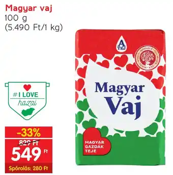 Spar Magyar vaj 100g ajánlat