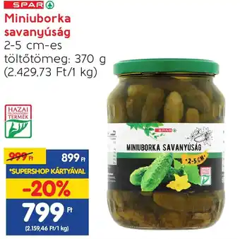 Miniuborka savanyúság 370g