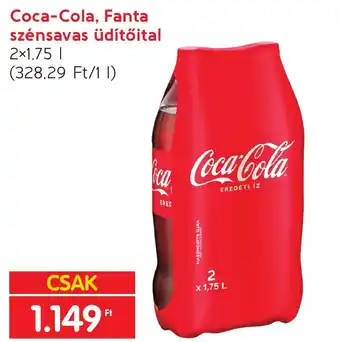 Spar Coca-Cola, Fanta szénsavas üdítőital 2x1,75l ajánlat