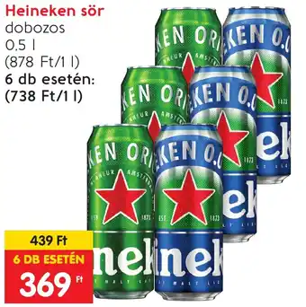 Spar Heineken sör 0,5l ajánlat