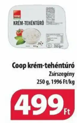 Coop Coop krém tehéntúró 250g ajánlat