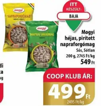 Coop Mogyi héjas, pirított napraforgómag 200g ajánlat