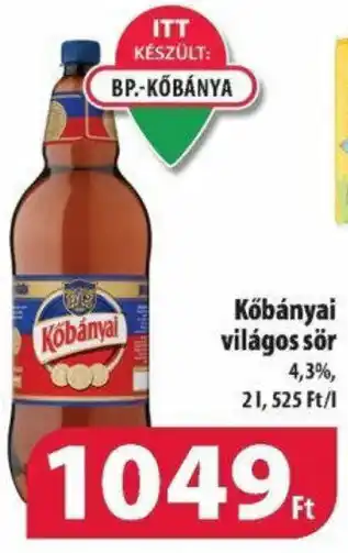 Coop Kőbányai világos sör 4,3% 2l ajánlat