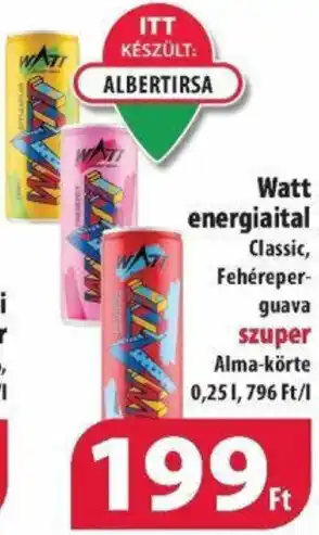 Coop Watt energiaital 0,25l ajánlat