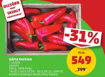 PENNY KÁPIA PAPRIKA 500g ajánlat