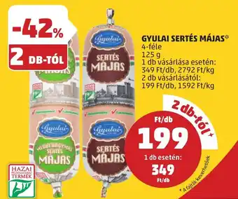 PENNY GYULAI SERTÉS MÁJAS 125g ajánlat