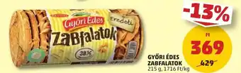 PENNY GYŐRI ÉDES ZABFALATOK 215g ajánlat
