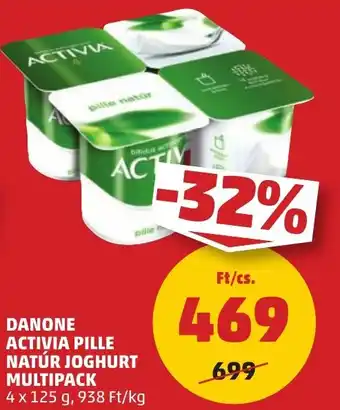 DANONE ACTIVIA PILLE NATÚR JOGHURT MULTIPACK 4x125g