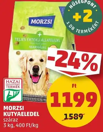 PENNY MORZSI KUTYAELEDEL 3kg ajánlat