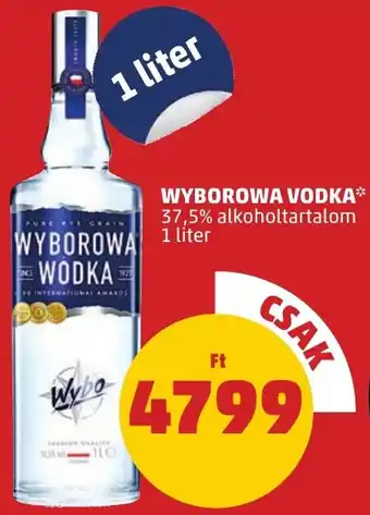 PENNY WYBOROWA VODKA 37,5% 1l ajánlat