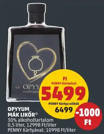 OPYYUM MÁK LIKŐR 30% 0,5l