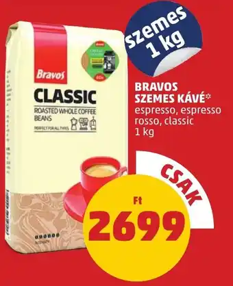PENNY BRAVOS SZEMES KÁVÉ 1kg ajánlat