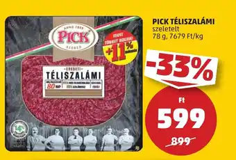 PENNY PICK TÉLISZALÁMI 78g ajánlat
