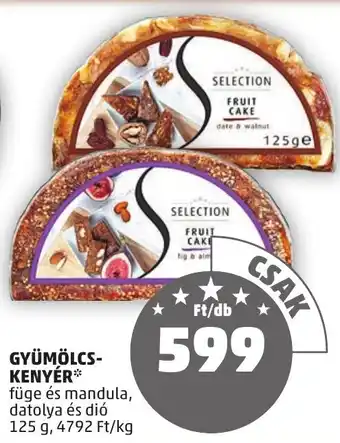PENNY GYÜMÖLCS KENYÉR 125g ajánlat