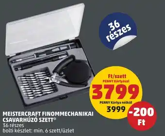 PENNY MEISTERCRAFT FINOMMECHANIKAI CSAVARHÚZÓ SZETT ajánlat
