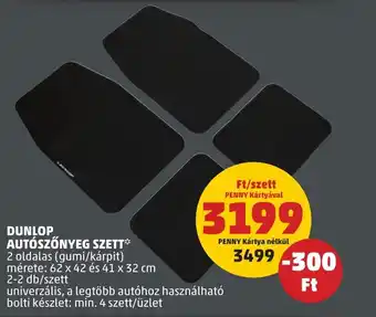 DUNLOP AUTÓSZŐNYEG SZETT