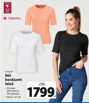 Lidl esmara Női bordázott felső ajánlat