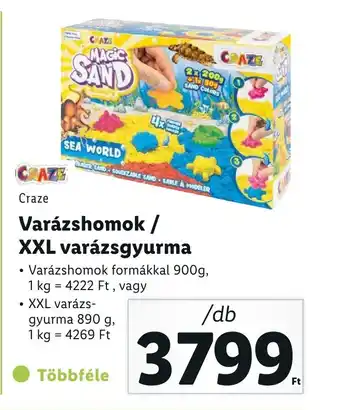 Lidl Craze Varázshomok XXL varázsgyurma ajánlat