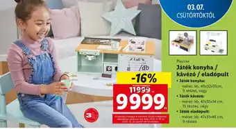 Playtive Játék konyha kávézó eladópult