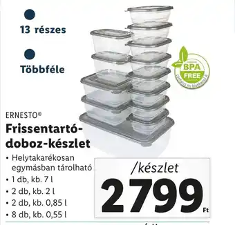 Lidl ERNESTO Frissentartó doboz készlet ajánlat