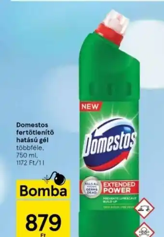 Tesco Domestos fertőtlenítő hatású gél többféle. 750 ml ajánlat