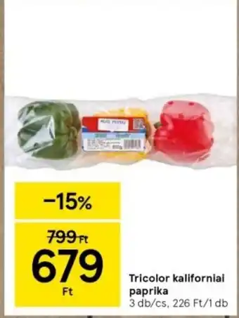 Tesco Tricolor kaliforniai paprika ajánlat