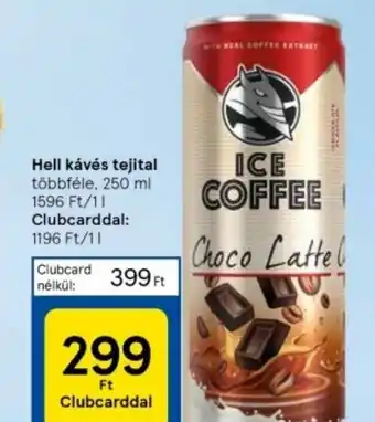 Tesco Hell kávés tejital többféle, 250 ml ajánlat
