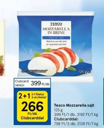 Tesco Tesco Mozzarella sajt 125g ajánlat