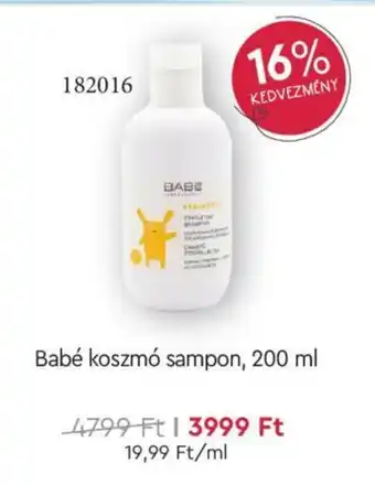 Rossmann Babé koszmó sampon, 200 ml ajánlat