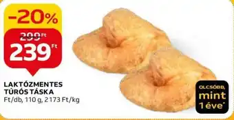 Auchan LAKTÓZMENTES TÚRÓS TÁSKA Ft/db, 110 g ajánlat