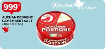 Auchan AUCHAN KEDVENC CAMEMBERT SAJT 240 g ajánlat