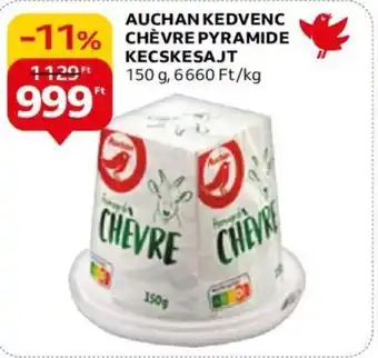 Auchan AUCHAN KEDVENC CHÈVRE PYRAMIDE KECSKESAJT 150 g ajánlat