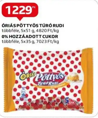 Auchan ÓRIÁS PÖTTYÖS TÚRÓ RUDI 5x51g ajánlat
