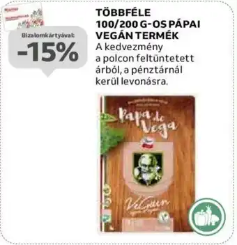 Auchan TÖBBFÉLE 100 200 G OS PÁPAI VEGÁN TERMÉK ajánlat