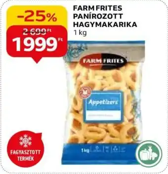 Auchan FARM FRITES PANÍROZOTT HAGYMAKARIKA 1kg ajánlat