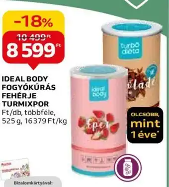 IDEAL BODY FOGYÓKÚRÁS FEHÉRJE TURMIXPOR 525g
