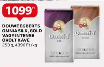 Auchan DOUWE EGBERTS OMNIA SILK GOLD VAGY INTENSE ŐRÖLT KÁVÉ 250g ajánlat