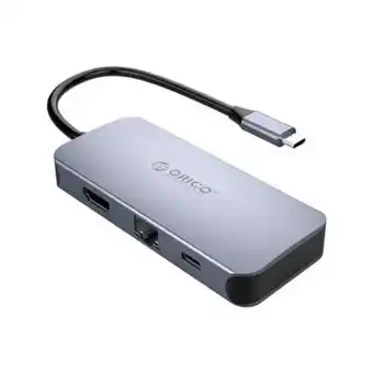 Akcióleső Webáruház Orico Hub adapter 6 az 1-ben HDMI 4K + 3x USB 3.0 + RJ45 + USB-C PD 100W ajánlat