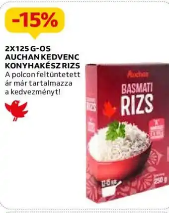 Auchan 2X125 G-OS AUCHAN KEDVENC KONYHAKÉSZ RIZS ajánlat